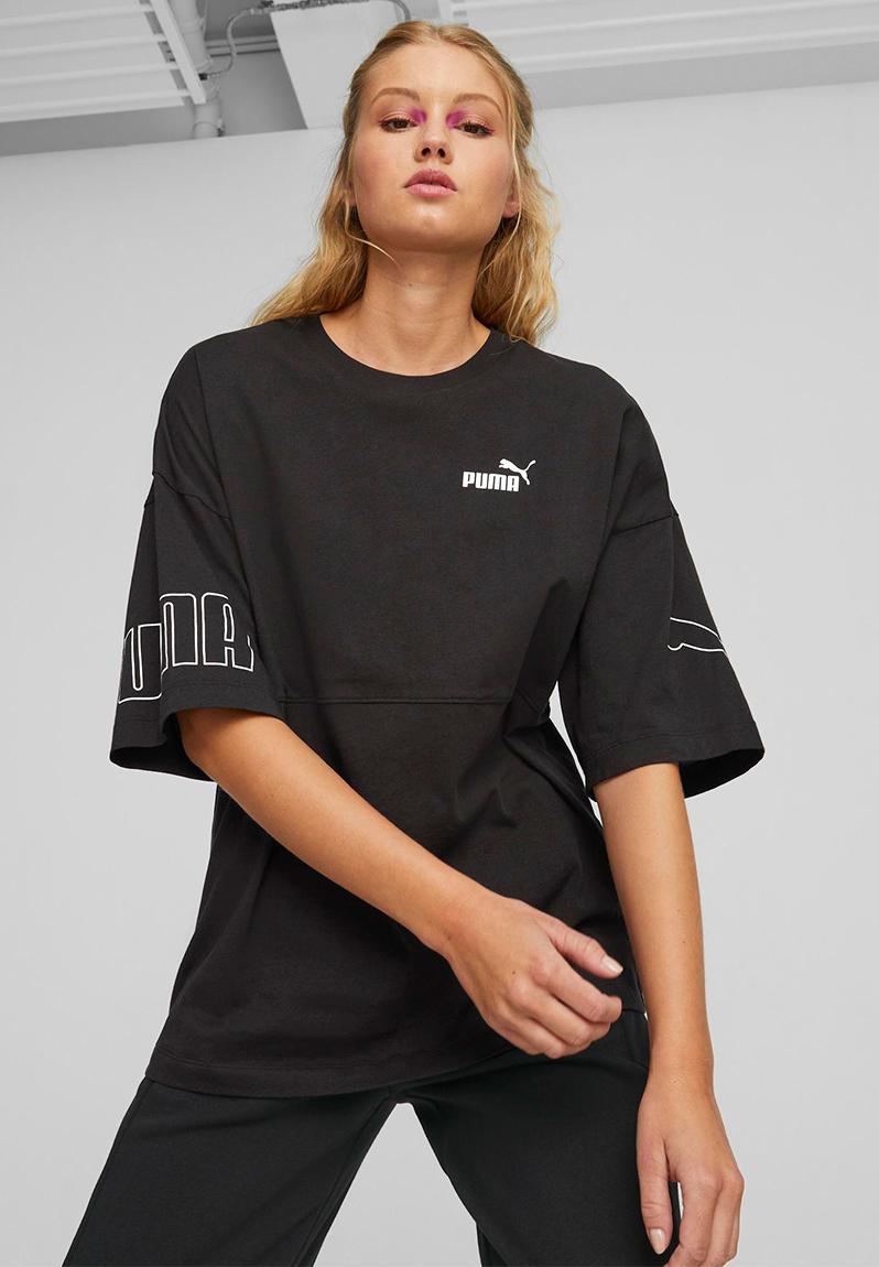 Puma power colorblock tee - puma black1 PUMA T-Shirts | Superbalist.com