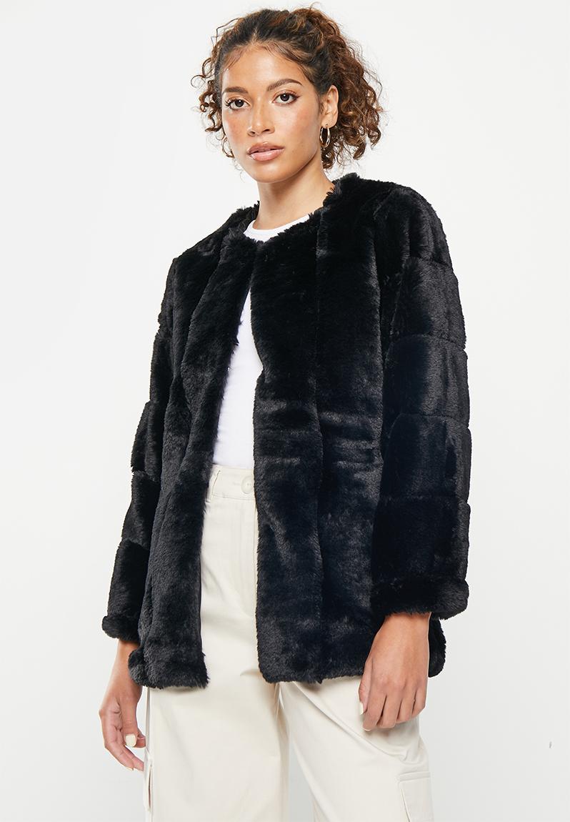 Faux fur jacket - black 1 dailyfriday Jackets | Superbalist.com