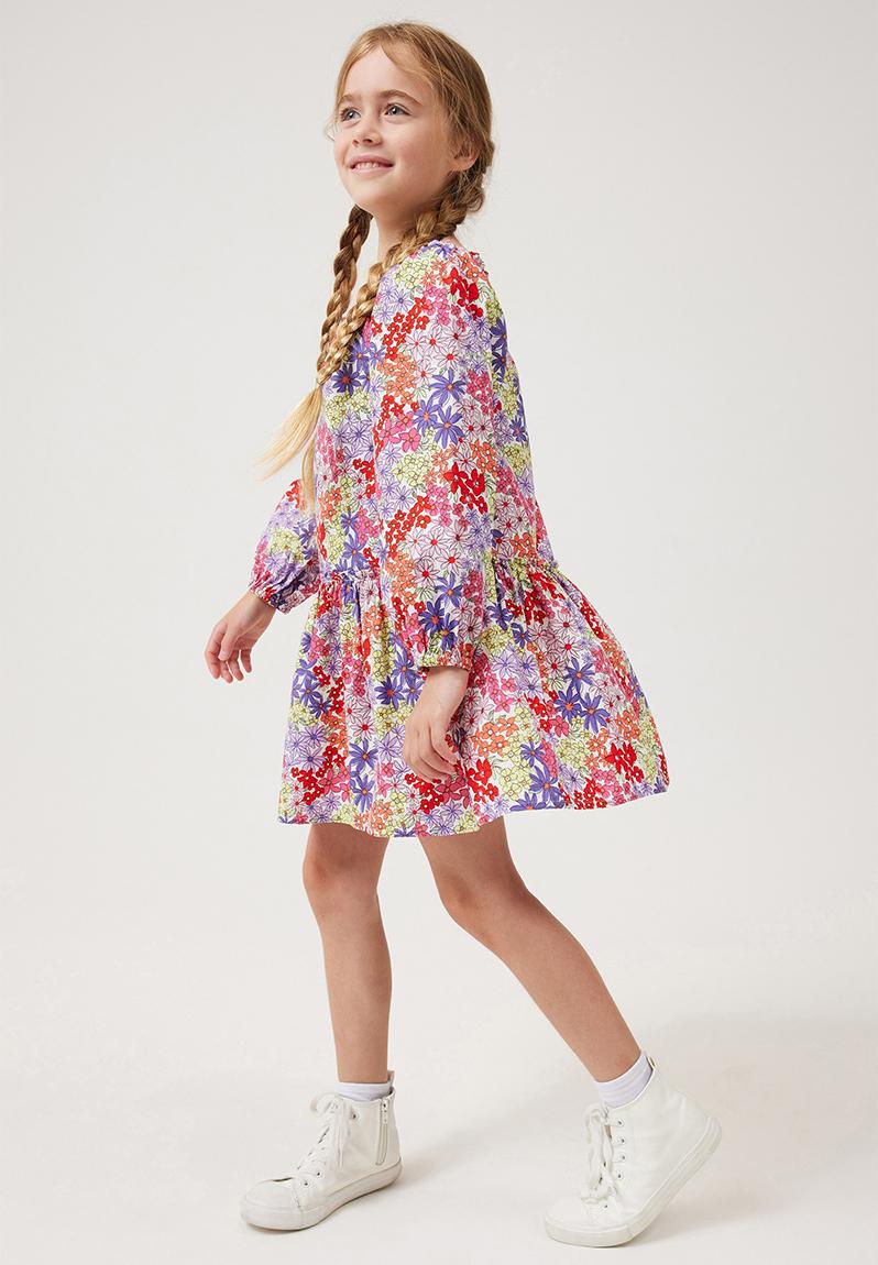 Caitlin long sleeve dress - multi floral Cotton On Dresses & Skirts ...