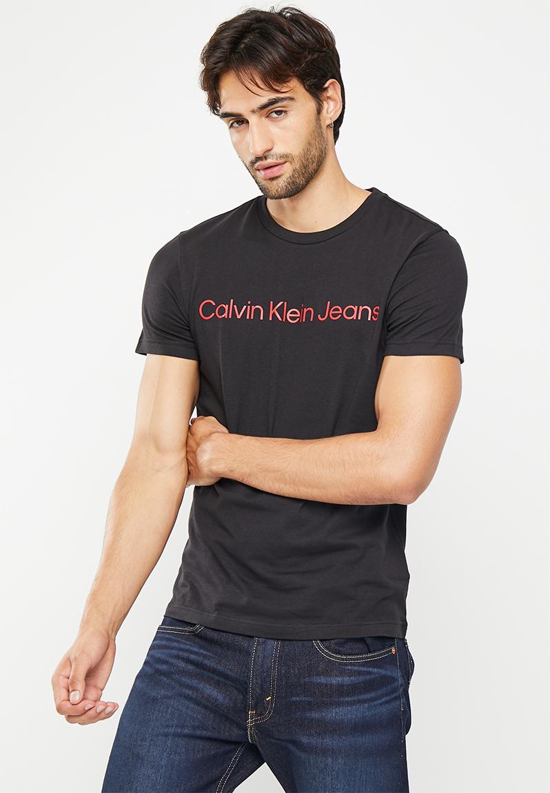 Core institutional logo slim tee - black1 CALVIN KLEIN T-Shirts & Vests ...