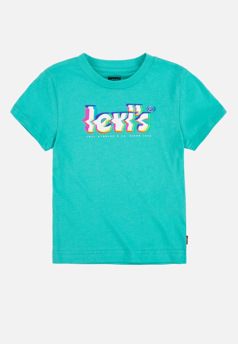 Lvb glitched logo tee shirt - aqua green1 Levi’s® Tops | Superbalist.com