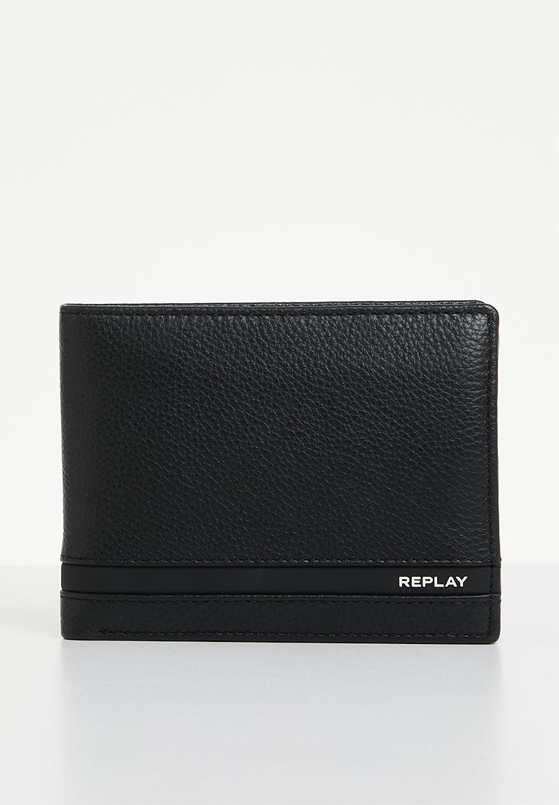 Replay Black Polyester Wallet