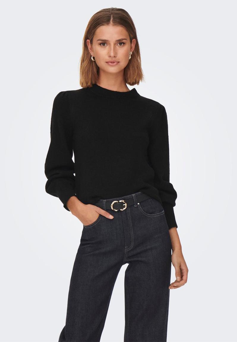 Elanor long sleeve reversible pullover - black Jacqueline de Yong ...