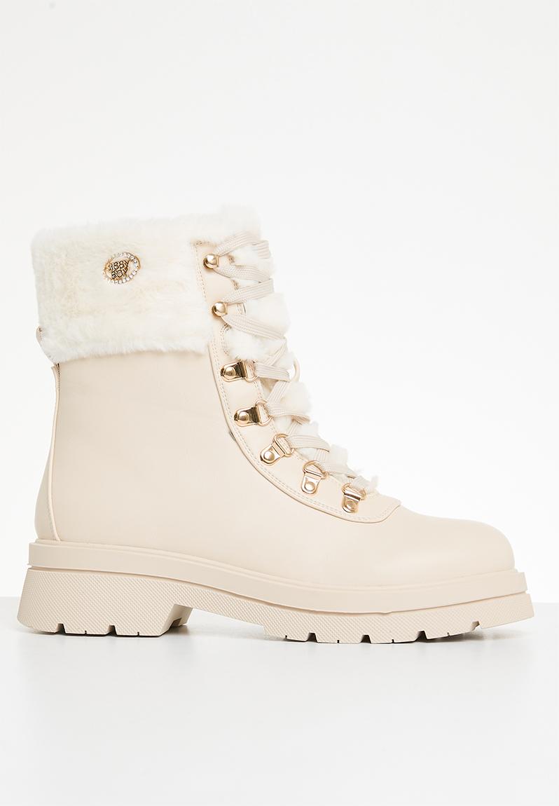 Mirage fur combat boot - neutral SISSY BOY Boots | Superbalist.com