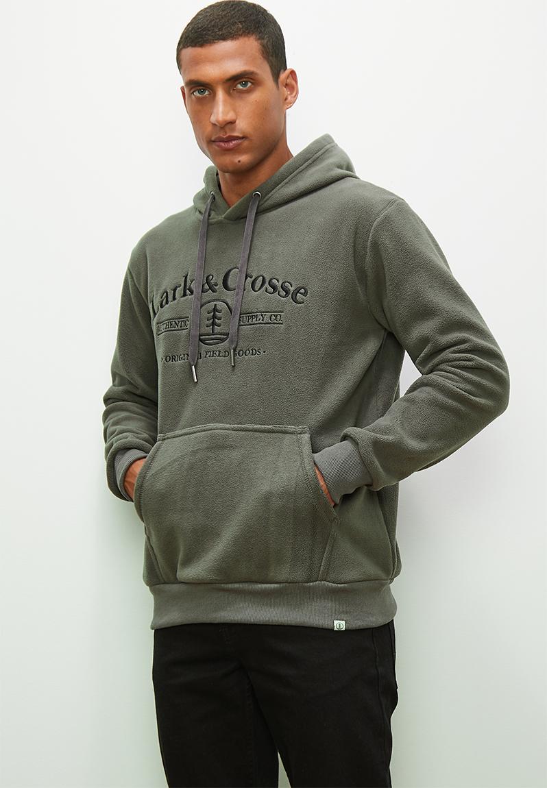 Alv pullover polar fleece hoodie - charcoal Lark & Crosse Hoodies ...