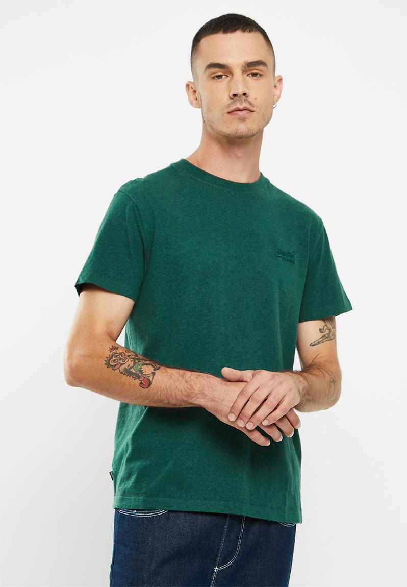 Superdry Vintage Logo EMB Tee - T-Shirt Uomo Iris Viola Marl Taglia 3XL