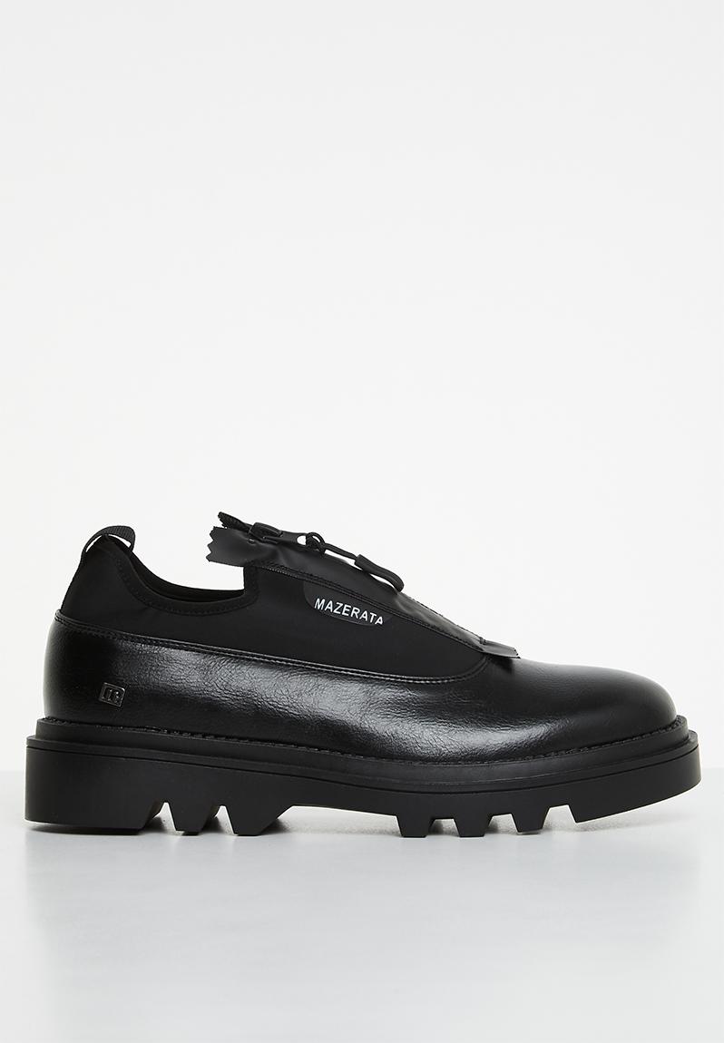 Vinchey 3 leather lycra - black MAZERATA Slip-ons and Loafers ...