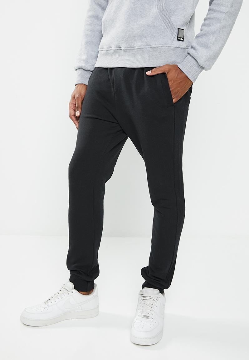 Mens aca joe small logo jogger-black Aca Joe Pants & Chinos ...