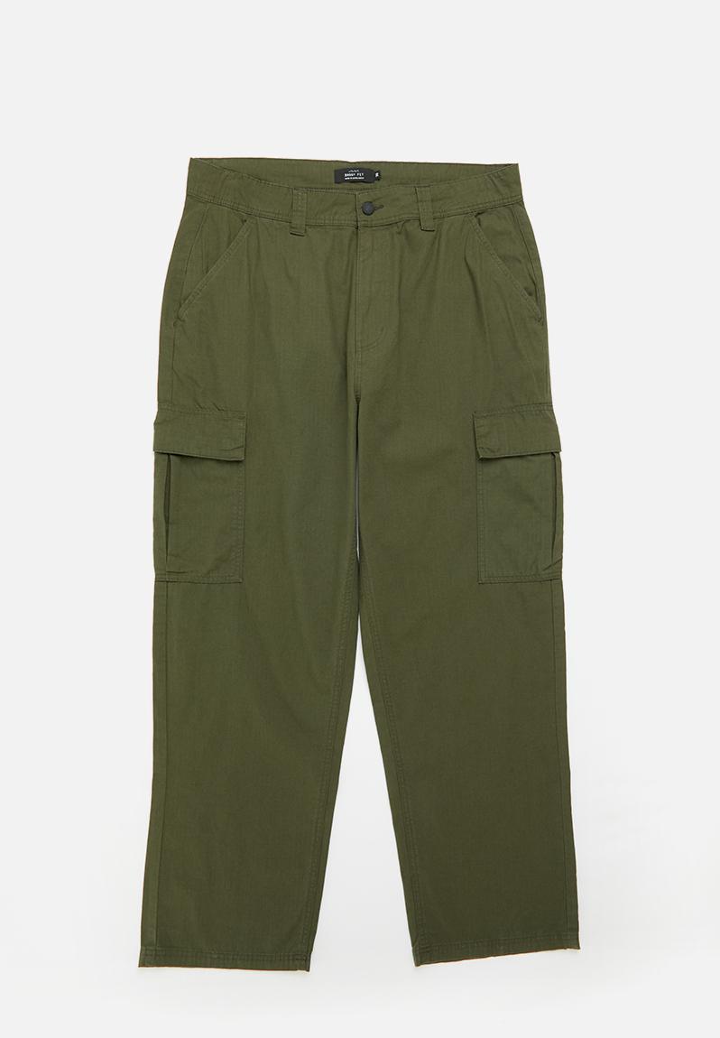 Baggy rip stop cargo pant - mountain green Factorie Pants & Chinos ...