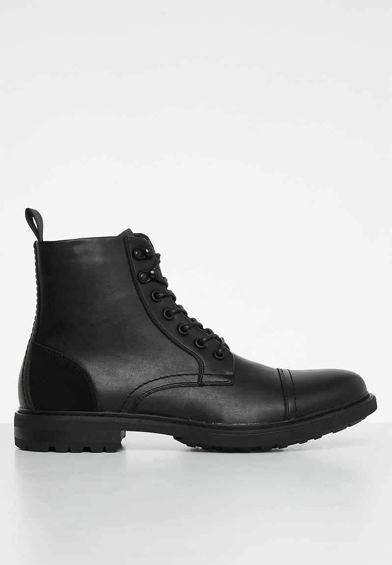 Elija eco leather/suede lace-up boot - black Steve Madden Boots ...