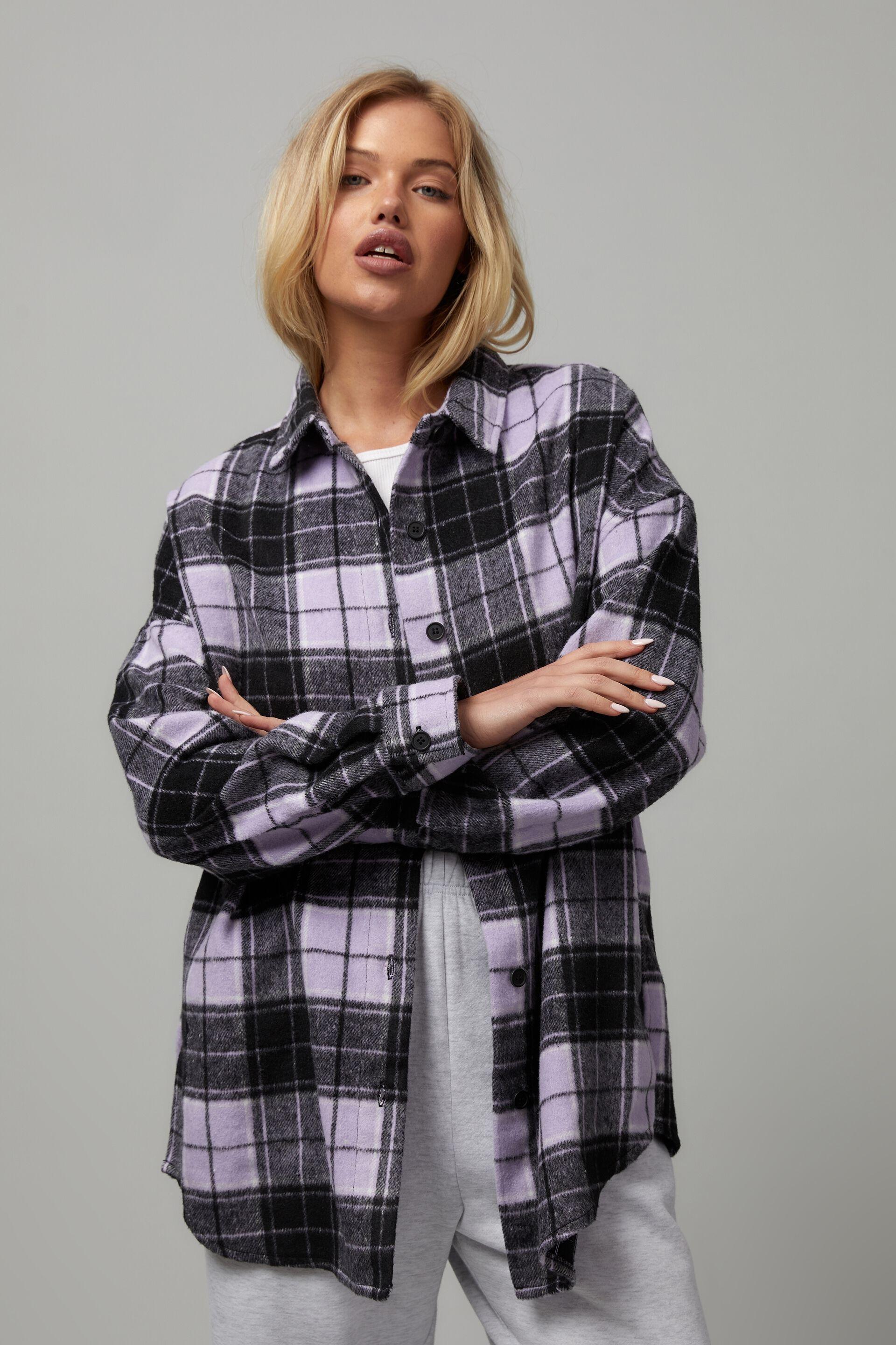 calder lavender check shirt main image 1