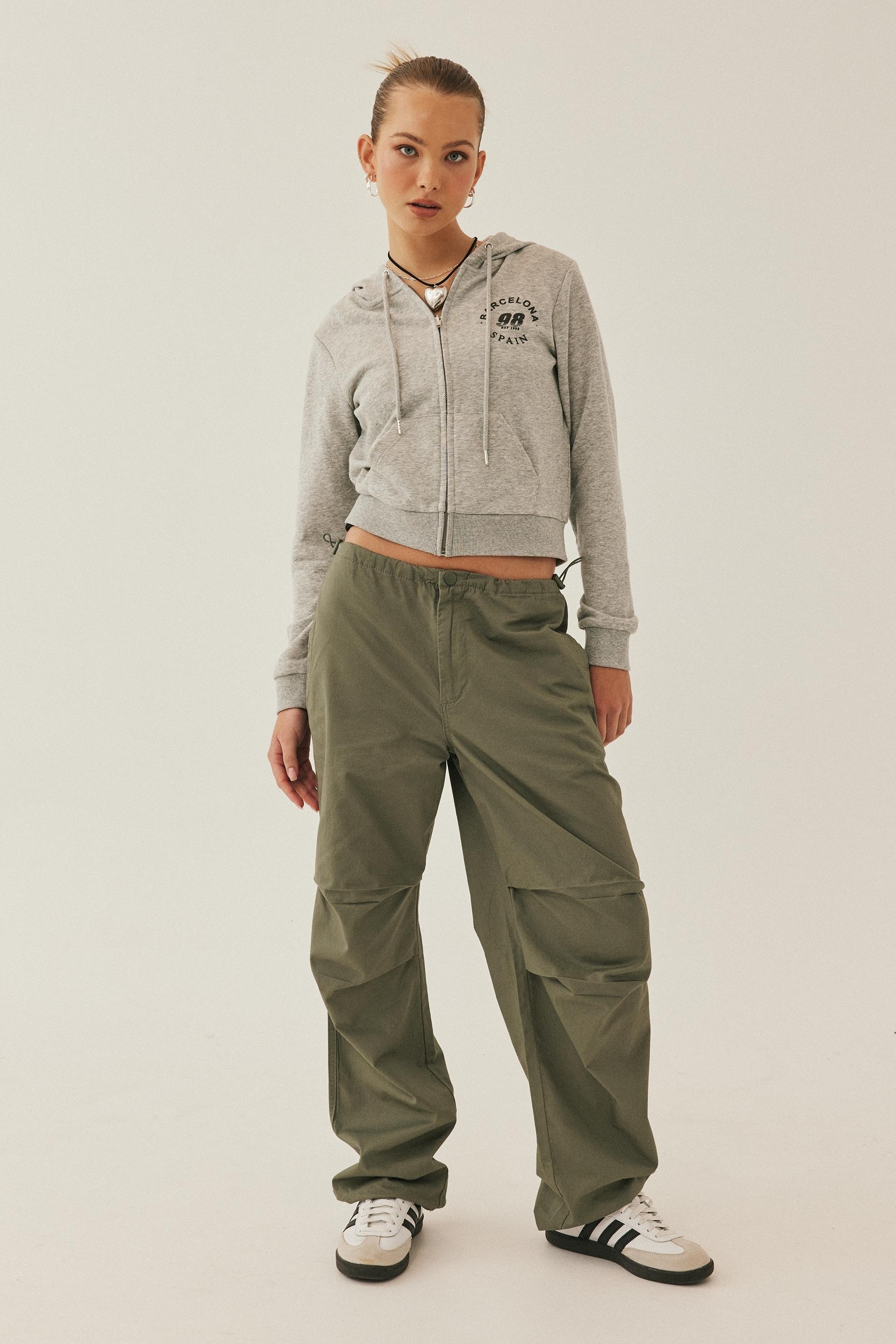 Avril graphic zip thru hoodie - grey marle & barcelona Supré Hoodies ...