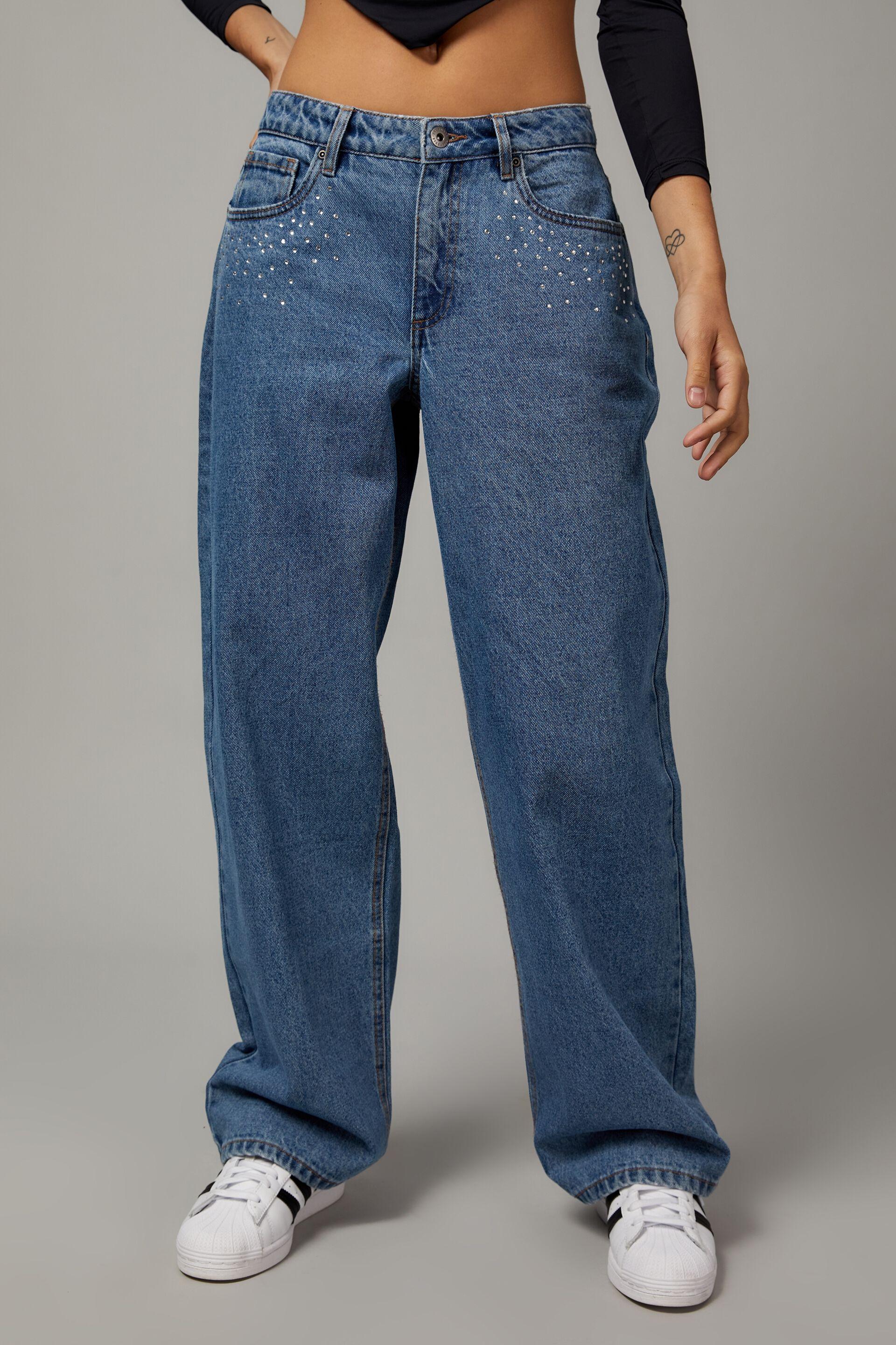 Trophy low rise baggy jean - diamontes/lake blue Factorie Jeans ...