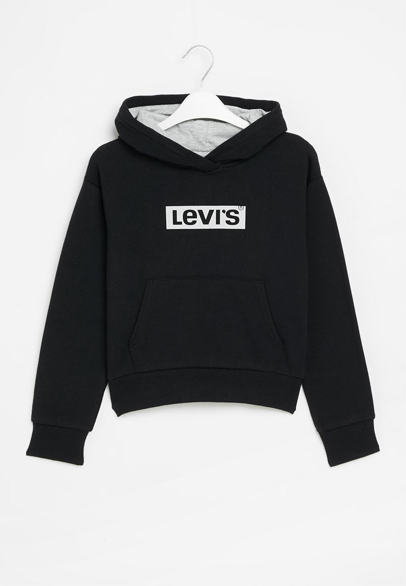 Felpa Con Cappuccio Levi's Per Bambine E Ragazze - In Velluto Morbido, Maniche A Sbuffo, 2 Tasche - 74% Cotone, 26% Poliestere - Foto 5