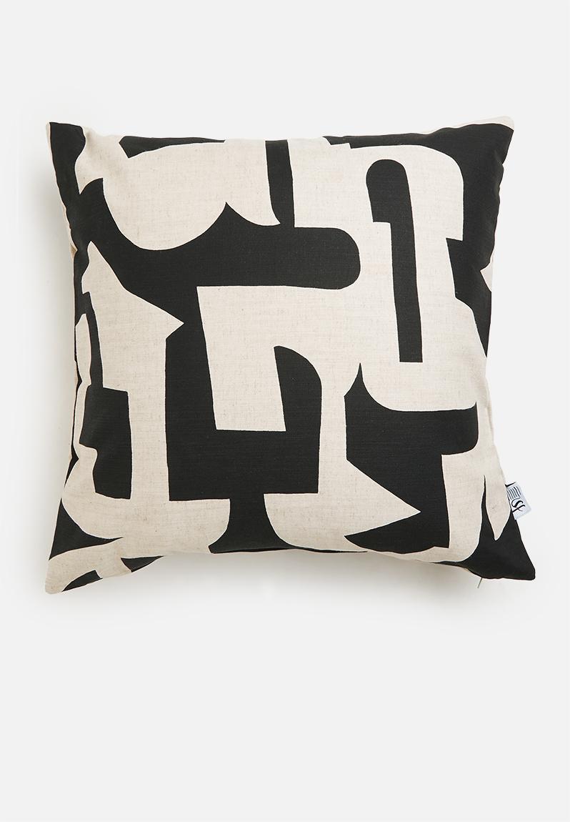 Hemming cushion cover - black & natural Sixth Floor Cushions & Throws ...