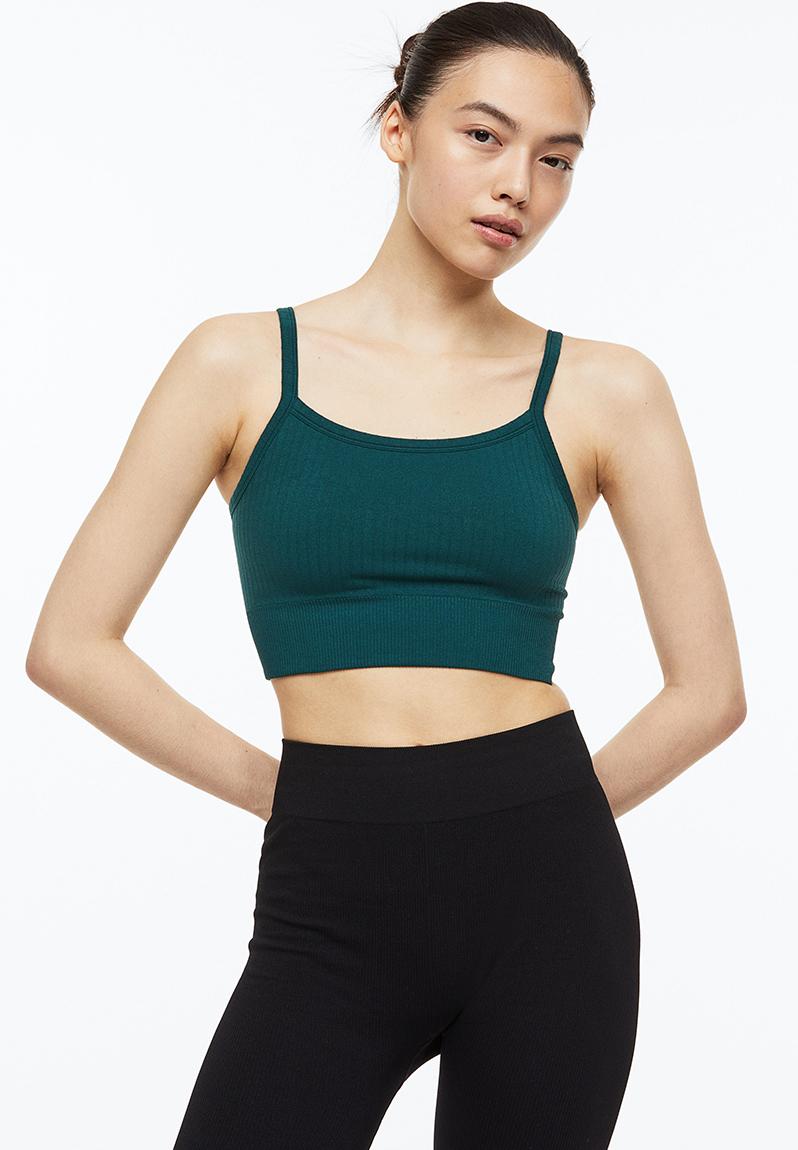 Drymove™ light support sports bra petrol 1095050006 H&M Sports Bras