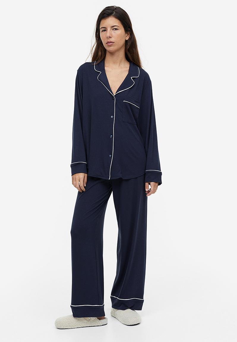 Pyjama shirt and bottoms - dark blue H&M Sleepwear | Superbalist.com