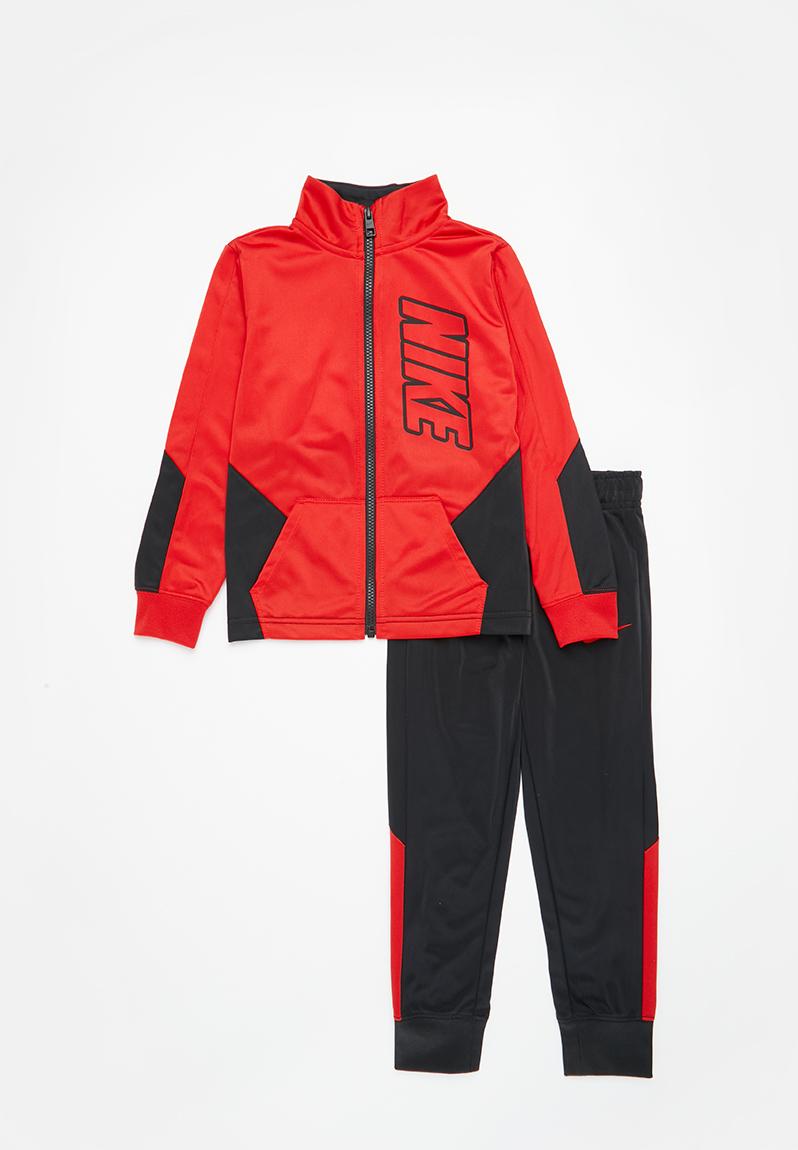 Nkb block fz tricot pant set - black(university red) Nike Sets ...