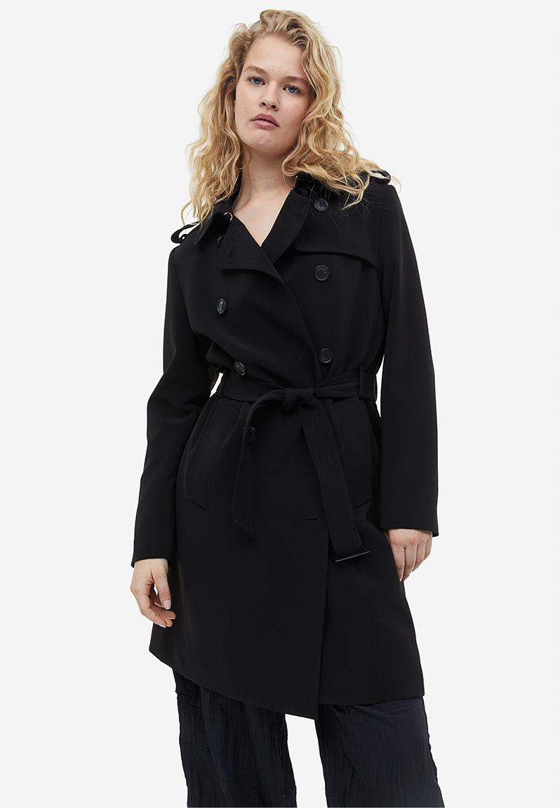 Doublebreasted trenchcoat black 1037529001 H&M Coats
