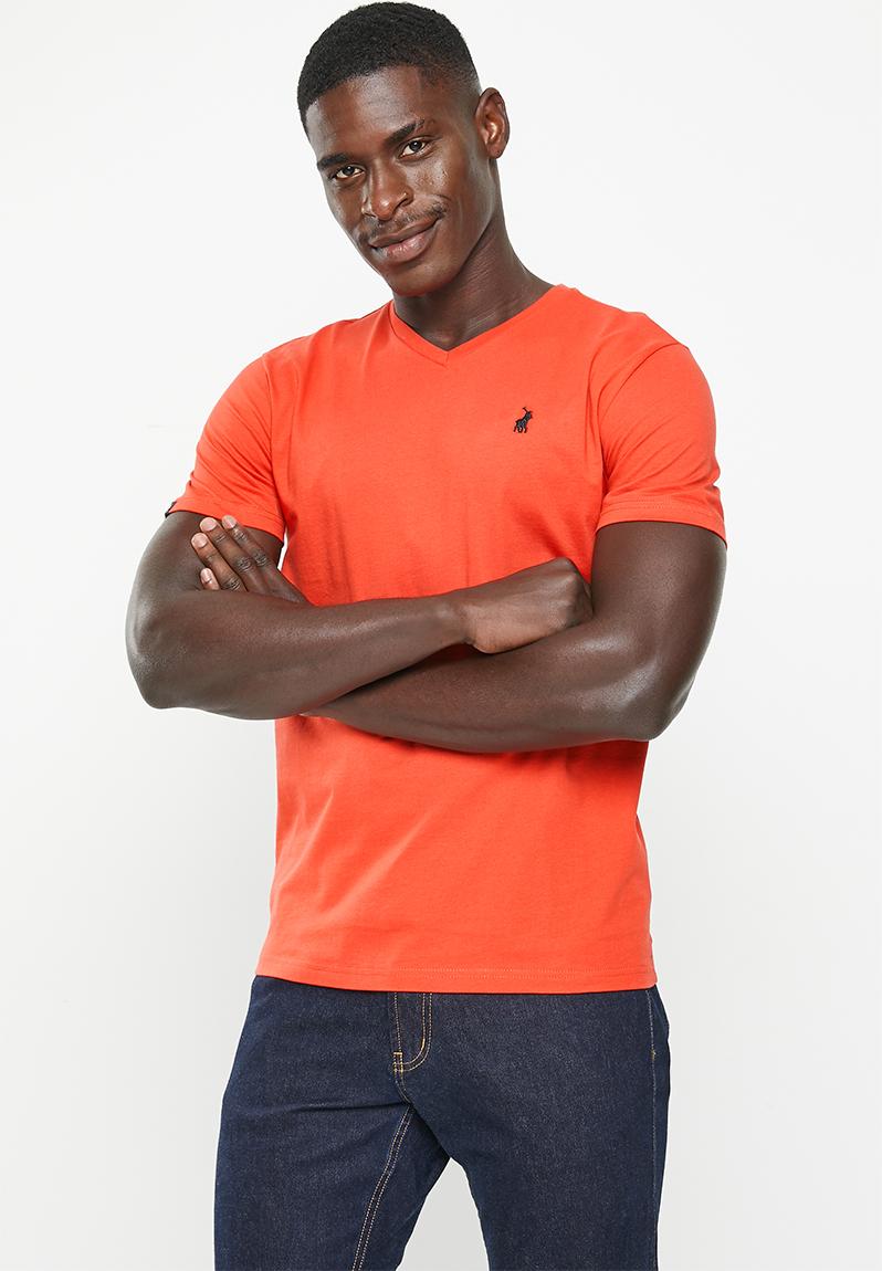 Mens v neck ss tee - red POLO T-Shirts & Vests | Superbalist.com