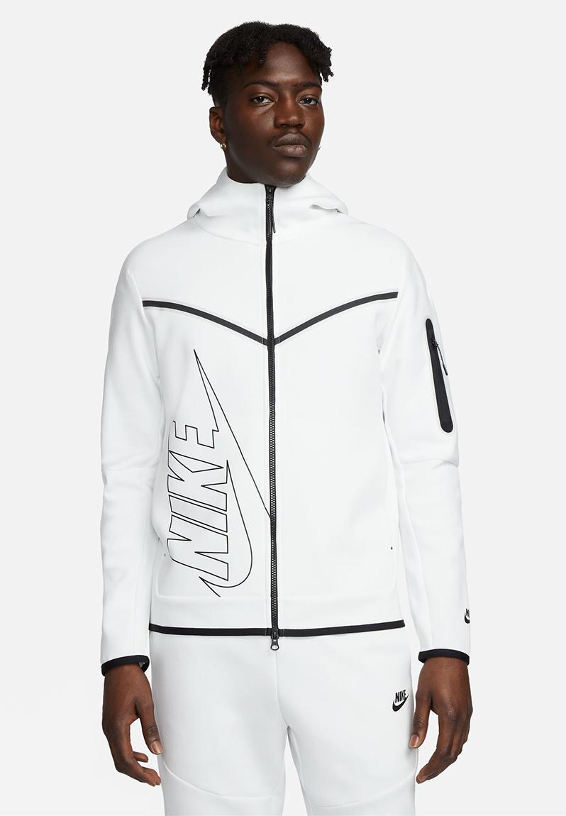 M nsw tch flc hoodie fz wr gr - summit white/black Nike Hoodies, Sweats ...