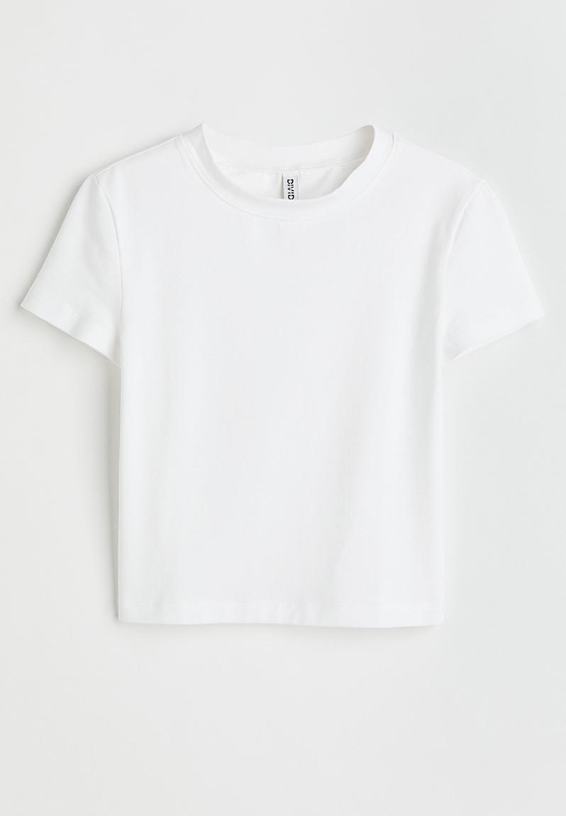 Cropped Top White Handm T Shirts Vests And Camis