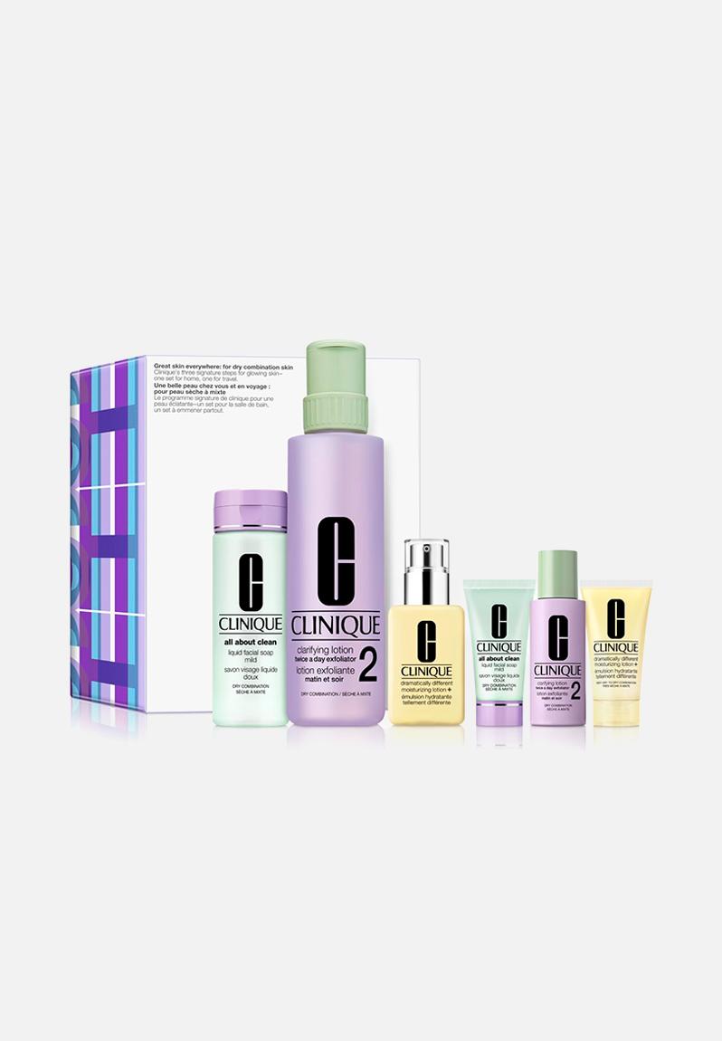 Great Skin Everywhere Skincare Set: For Dry Combination Skin Clinique ...