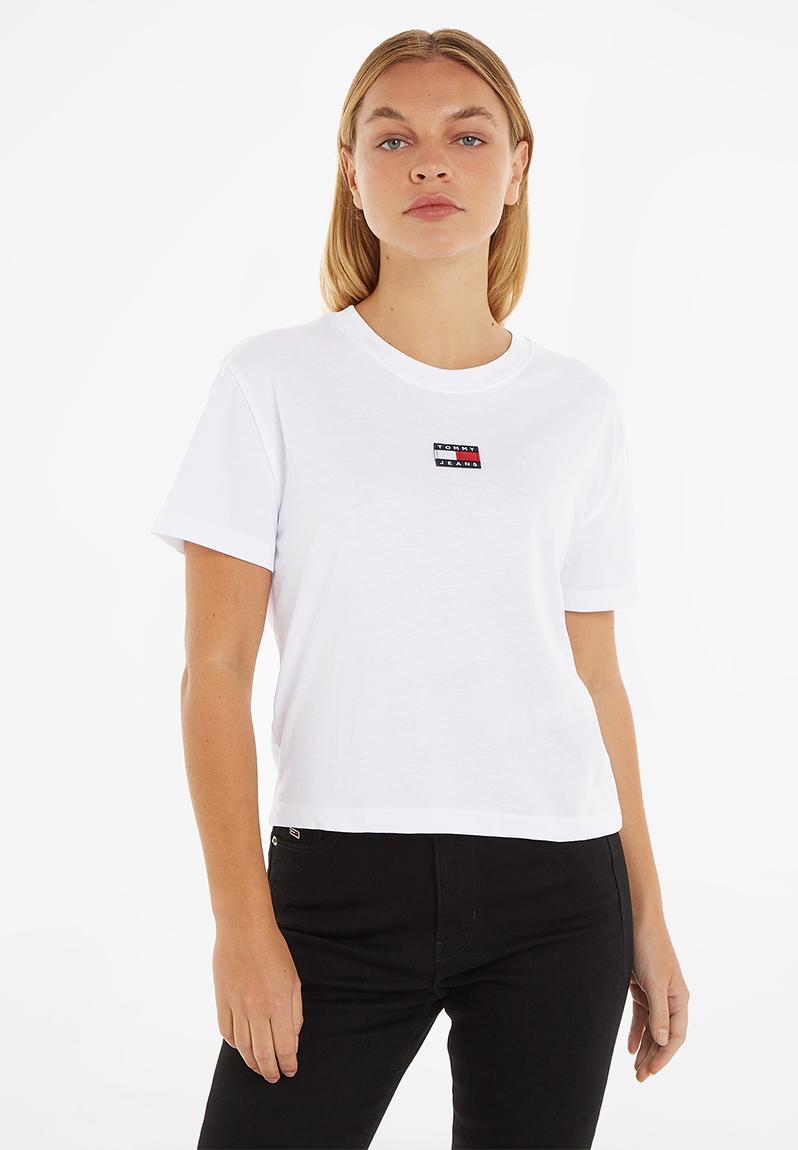 Tommy Center badge Tee - white Tommy Hilfiger T-Shirts, Vests & Camis ...