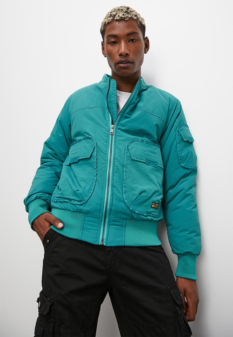 Padded ma1 bomber jacket emerald STYLE REPUBLIC Jackets
