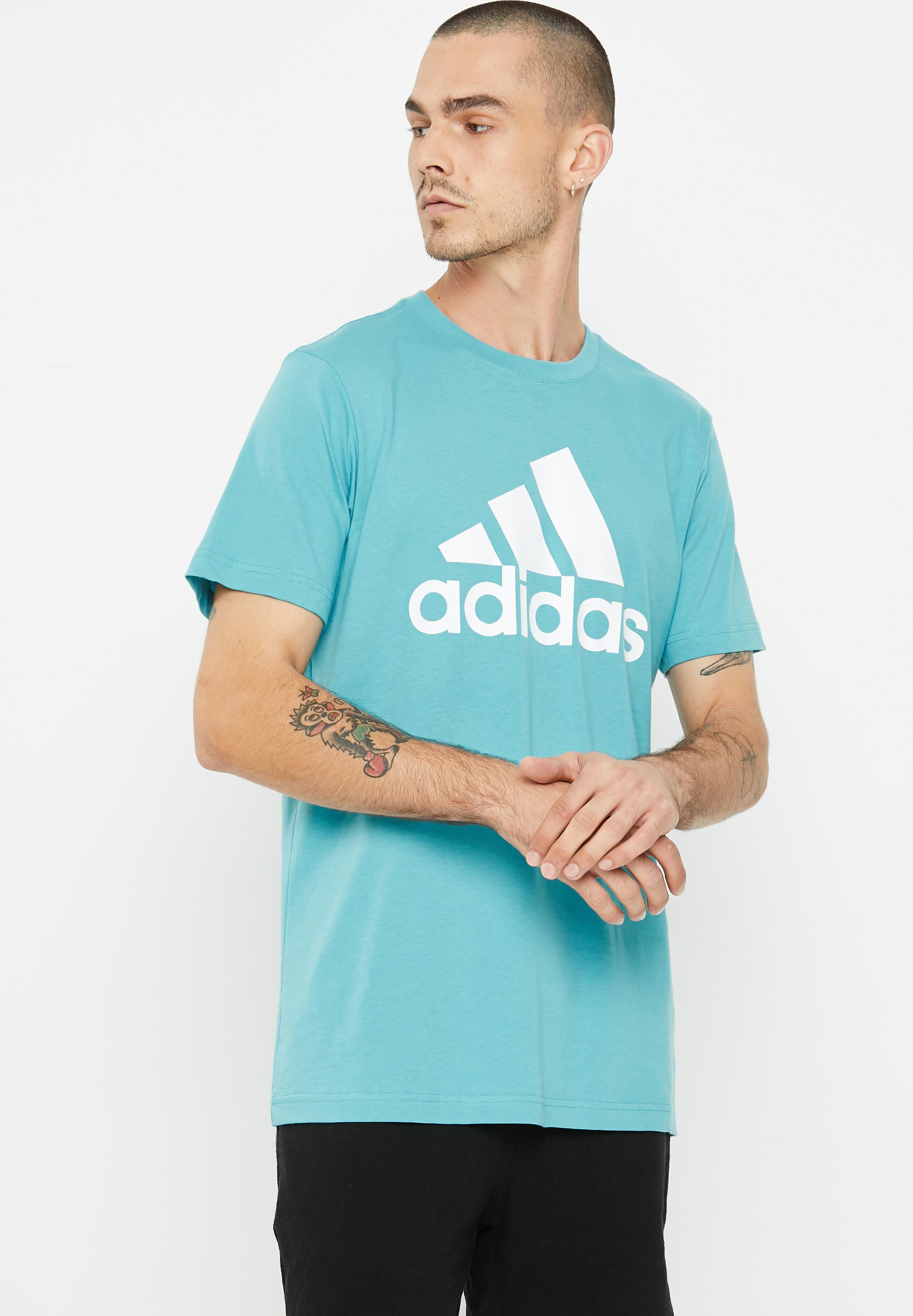 M bl sj t 2 - preloved blue & white adidas Performance T-Shirts ...