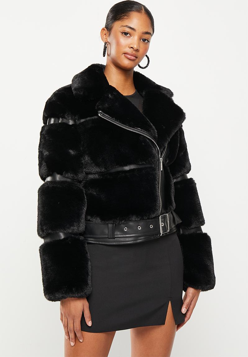 Shaileh fashion faux fur jacket - black SISSY BOY Jackets | Superbalist.com