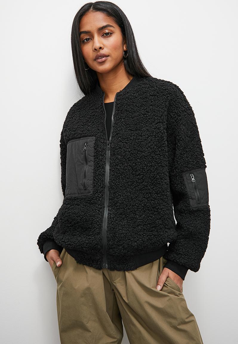 Teddy zip up - black Superbalist Jackets | Superbalist.com