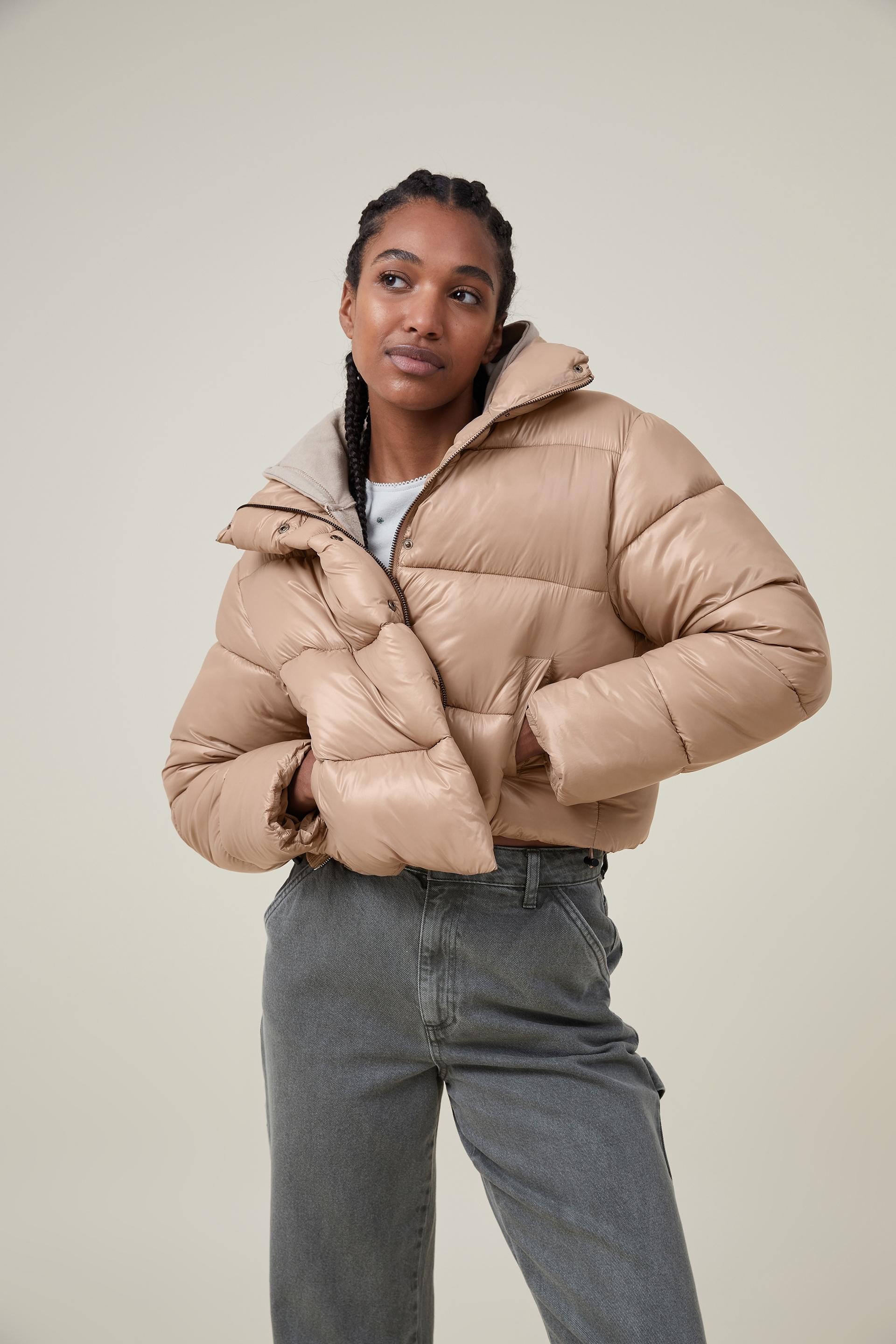 Cropped puffer jacket - chestnut Cotton On Jackets | Superbalist.com