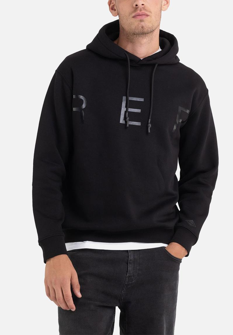 Hoodie with print - black Replay Hoodies & Sweats | Superbalist.com