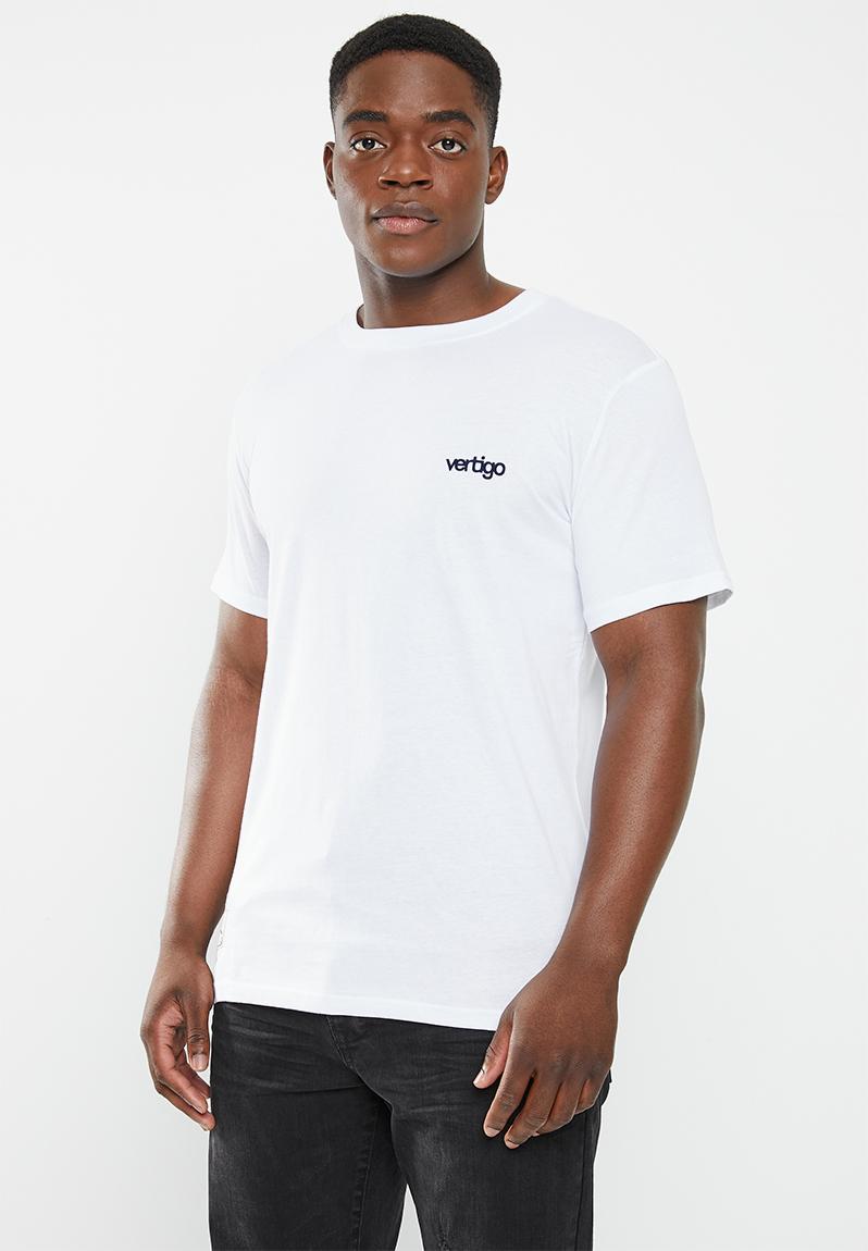 Mens vertigo flock crew tee ss-white Vertigo T-Shirts & Vests ...