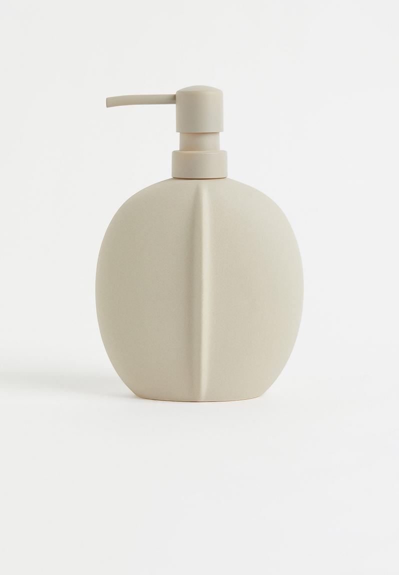 Stoneware soap dispenser light greige H&M Bathroom Accessories