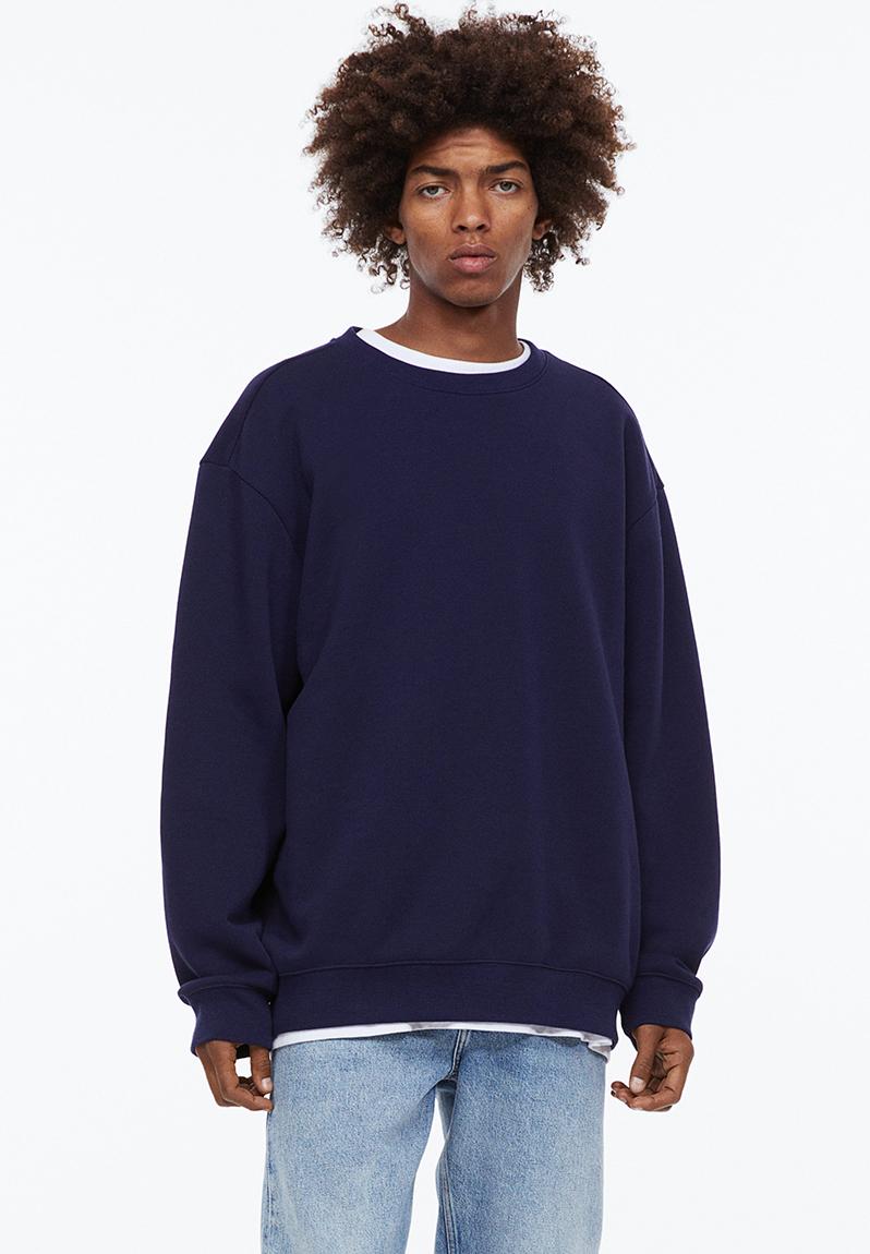 Relaxed fit sweatshirt - dark blue - 970818046 H&M Hoodies & Sweats ...