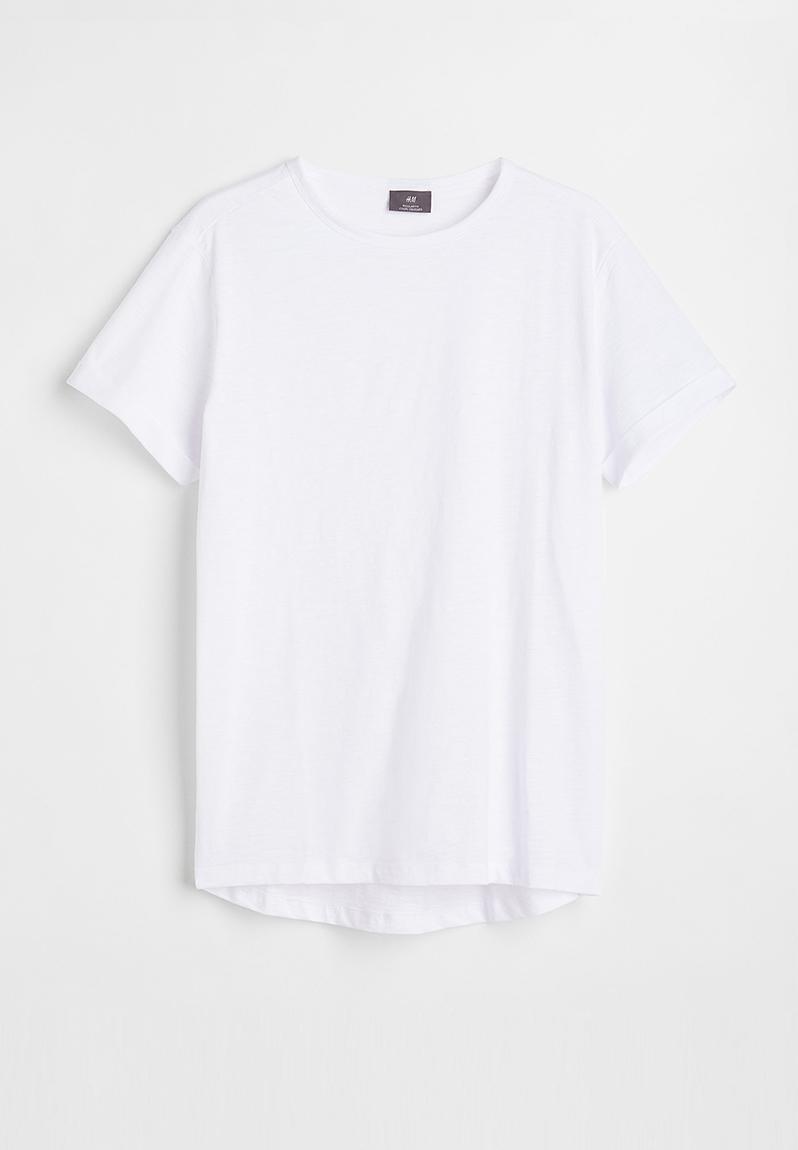 Regular fit cotton tshirt white H&M TShirts & Vests