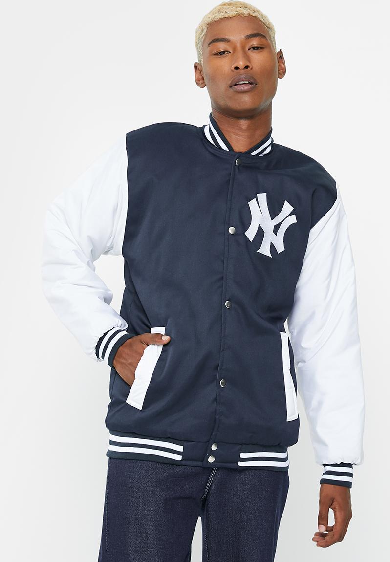 NY Yankees Men's Pitcher Baseball Jacket - Navy MLB Hoodies, Sweats ...