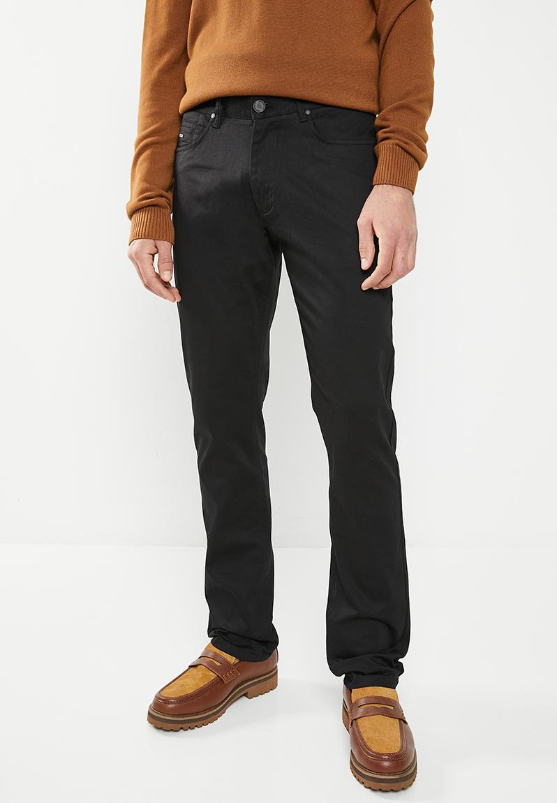 Victor cotton trousers - straight leg - black Jonathan D Pants & Chinos ...