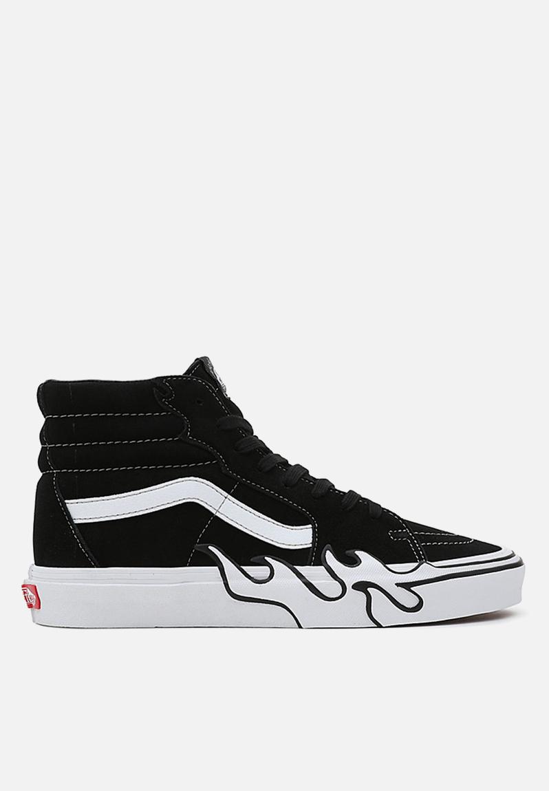 Sk8-hi flame - vn0005ujbzw1 - suede black/white Vans Sneakers ...