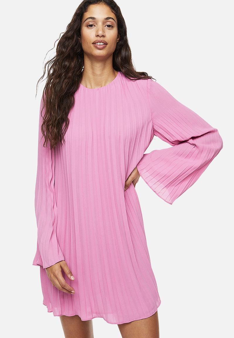Pleated dress- pink H&M Casual | Superbalist.com