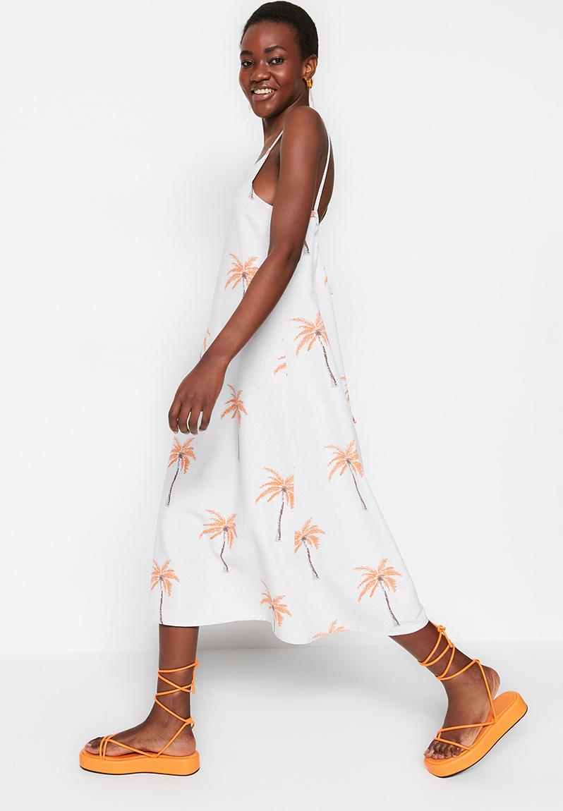Pink Tropical Palms Shift Dress main image 0