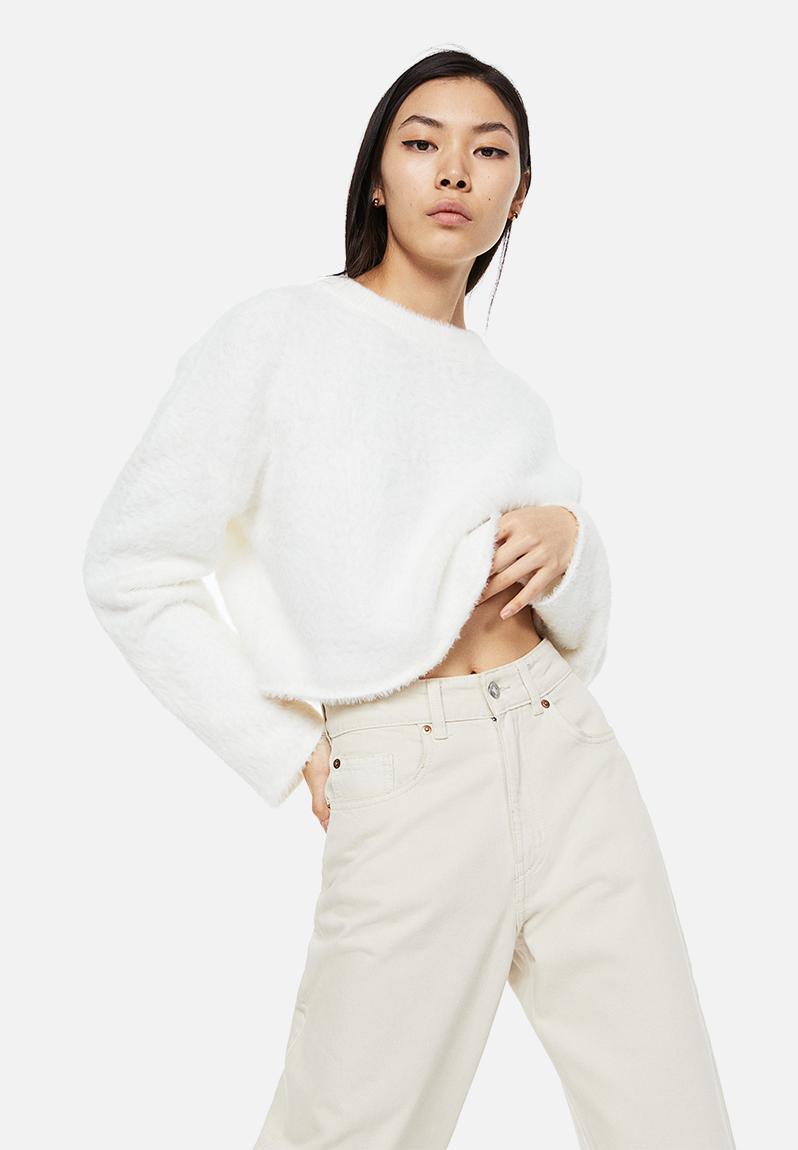 Fluffy jumper - white H&M Knitwear | Superbalist.com