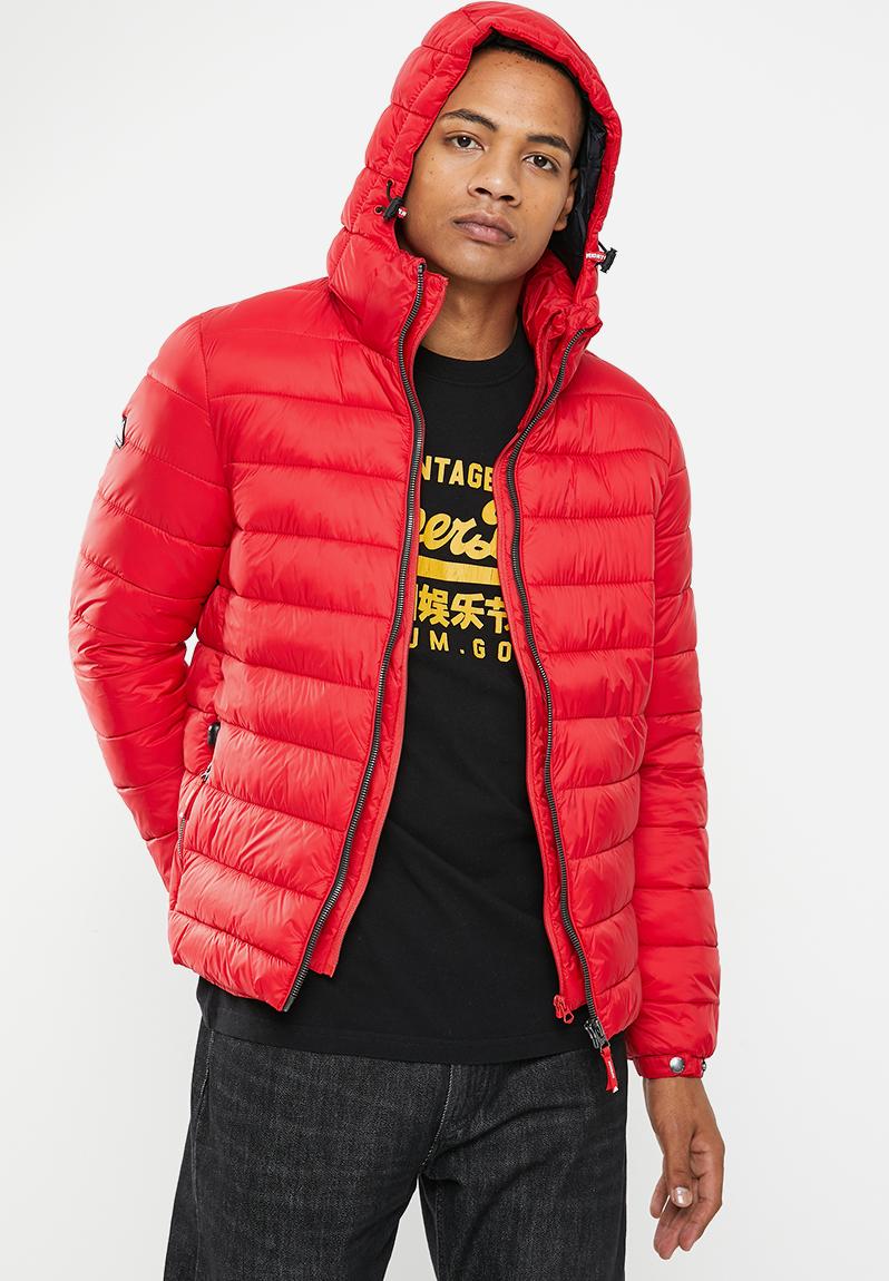 Classic fuji puffer jacket - high risk red Superdry. Jackets ...