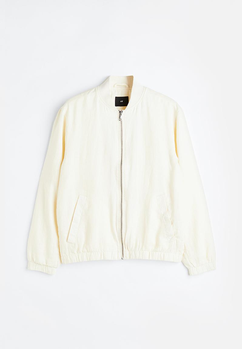 Linen bomber jacket - cream - 1106029001 H&M Jackets | Superbalist.com