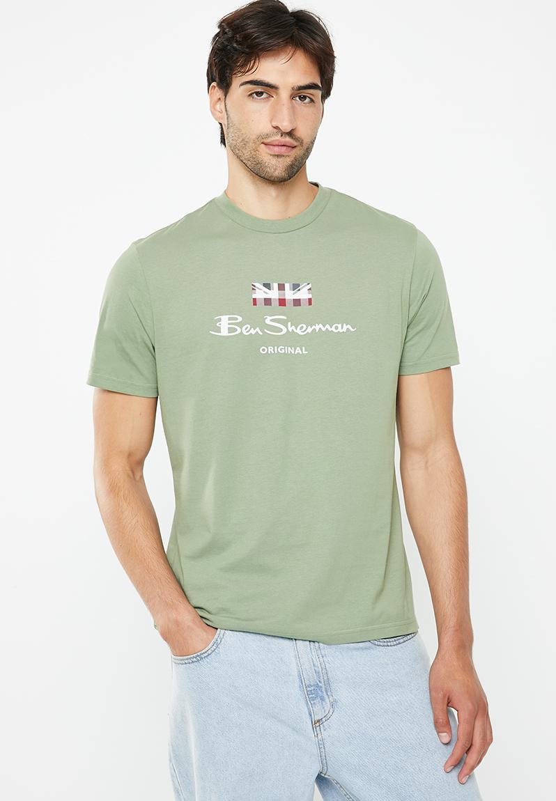 Signature tee shirt- pale khaki Ben Sherman T-Shirts & Vests ...