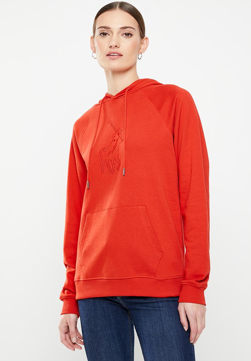 Wmn pony ls hoodie - red POLO Hoodies & Sweats | Superbalist.com