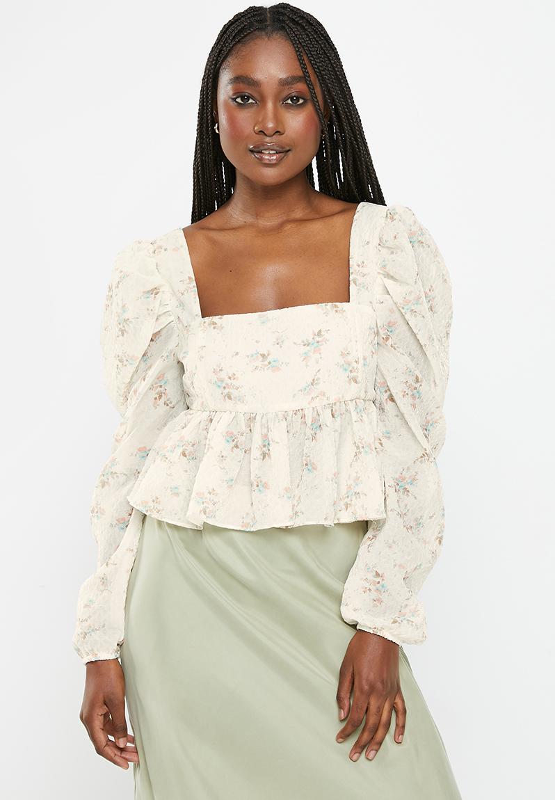 Julia Floral Puff-Sleeve Blouse main image 0