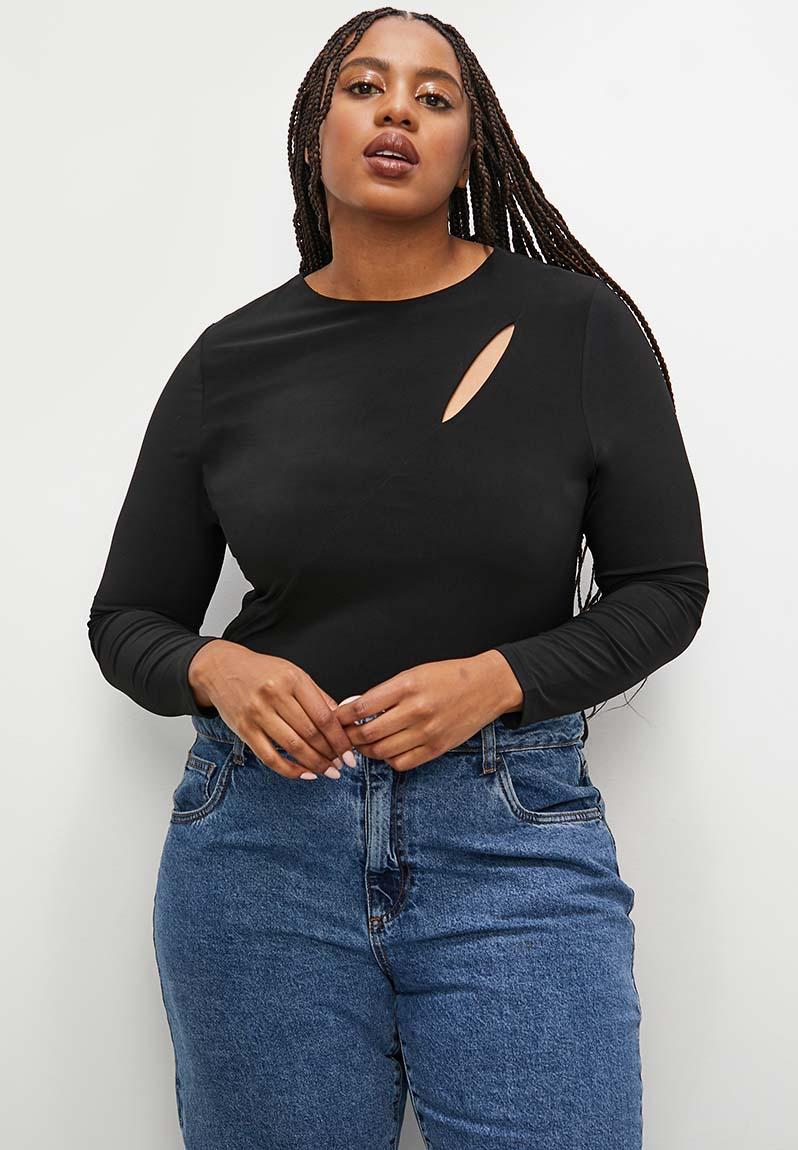 Salma Cut Out Top Black
